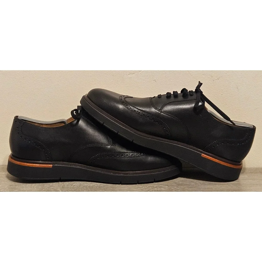 Allen Edmonds Carlson 7913 Mens Black Leather Wingtip Hybrid Oxford 11 D NWOB